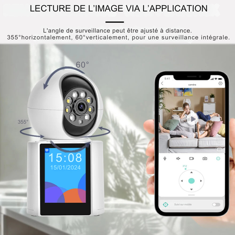 Caméra surveillance avec écran fonction d'appel