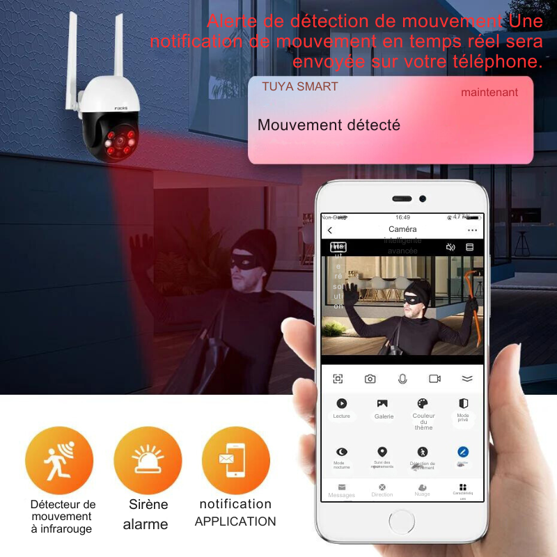 Caméra de Surveillance extérieure wifi