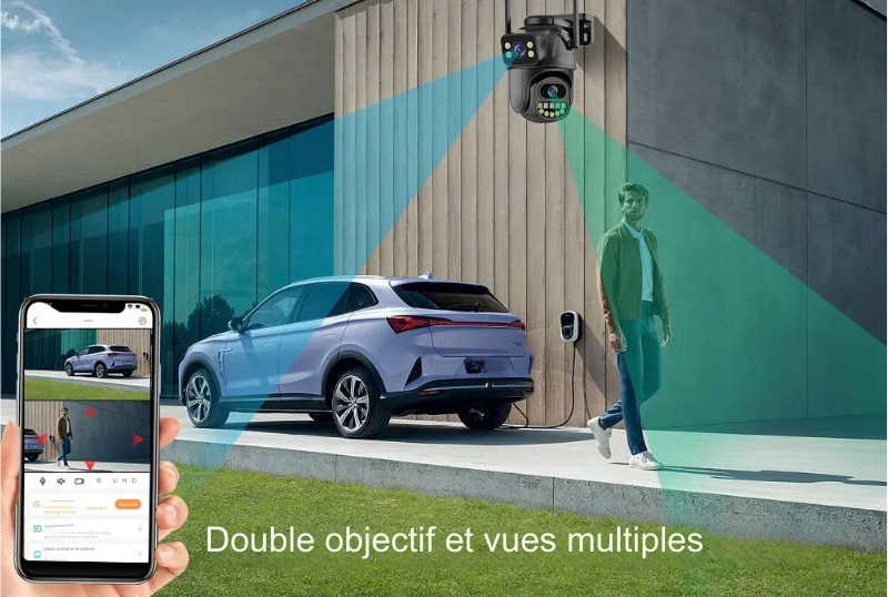 Caméra Surveillance 4K Wifi double objectif