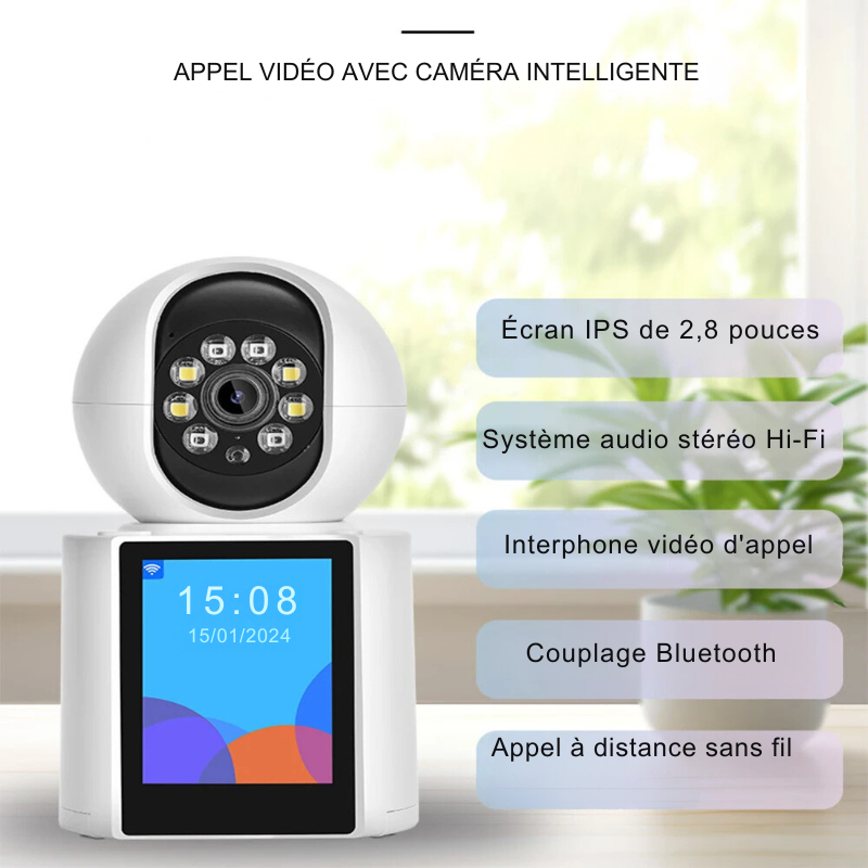 Caméra surveillance avec écran fonction d'appel