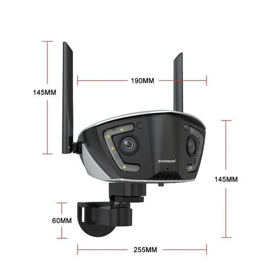 Caméra de surveillance Wifi extérieur double objectif 180 °