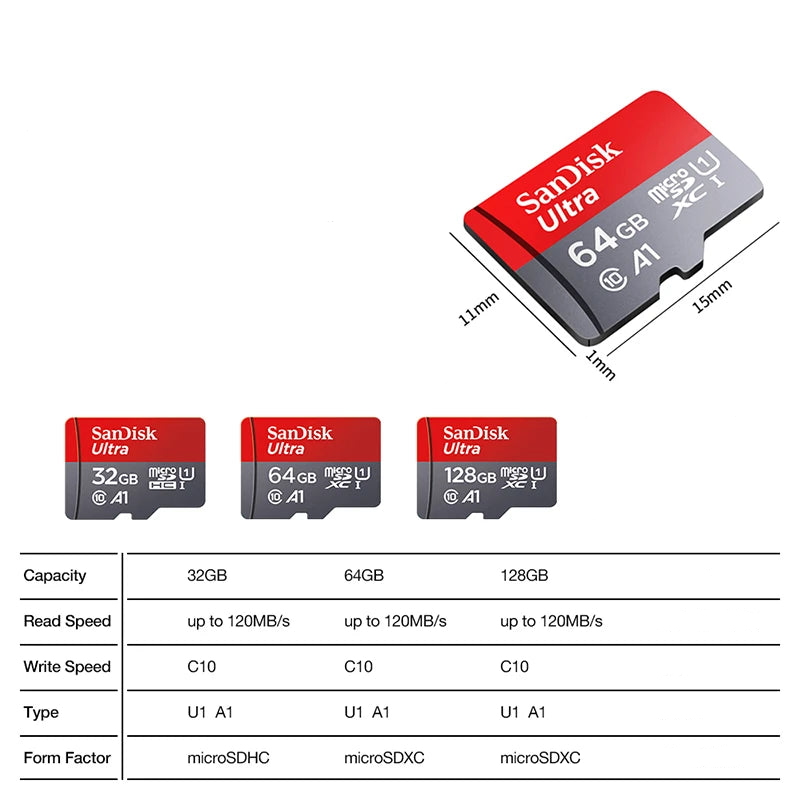 Carte mémoire micro SD avec adaptateur